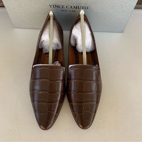 Vince Camuto Kikie brown leather Slip On Flats Loafers Women’s US 6 M - Picture 2 of 8
